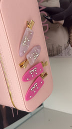 Glossy Ribbon Pens Toka Set (Pembe)