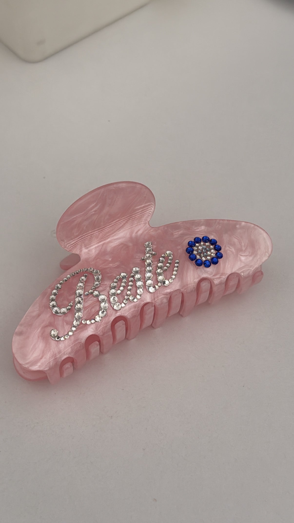 Kişiselleştirilmiş Pembe Asetat Saç Tokası
