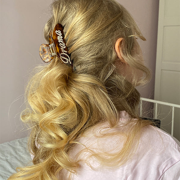 Drama Taşlı Asetat Toka