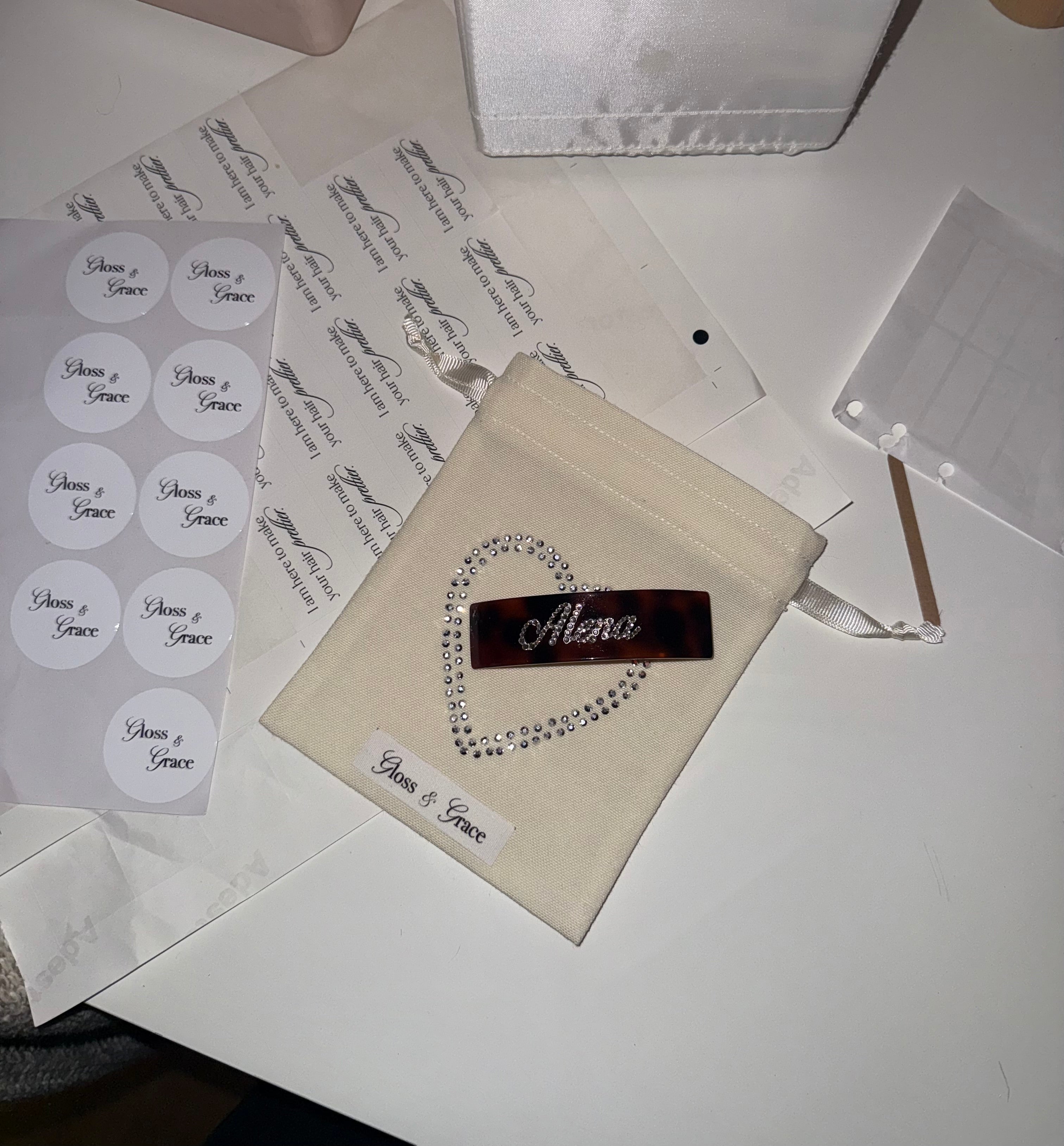 Kişiselleştirilmiş French Barrette Toka
