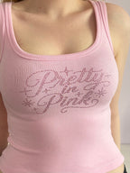 Pretty In Pink Taşlı Atlet