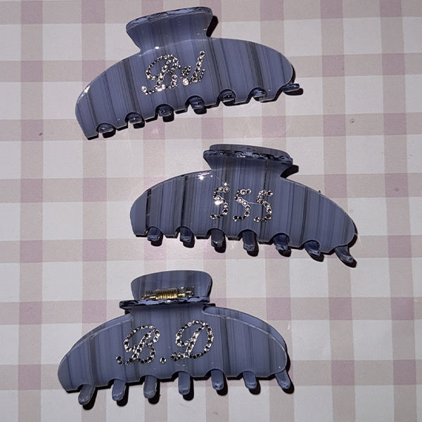 Kişiselleştirilmiş Mavi Asetat Saç Tokası