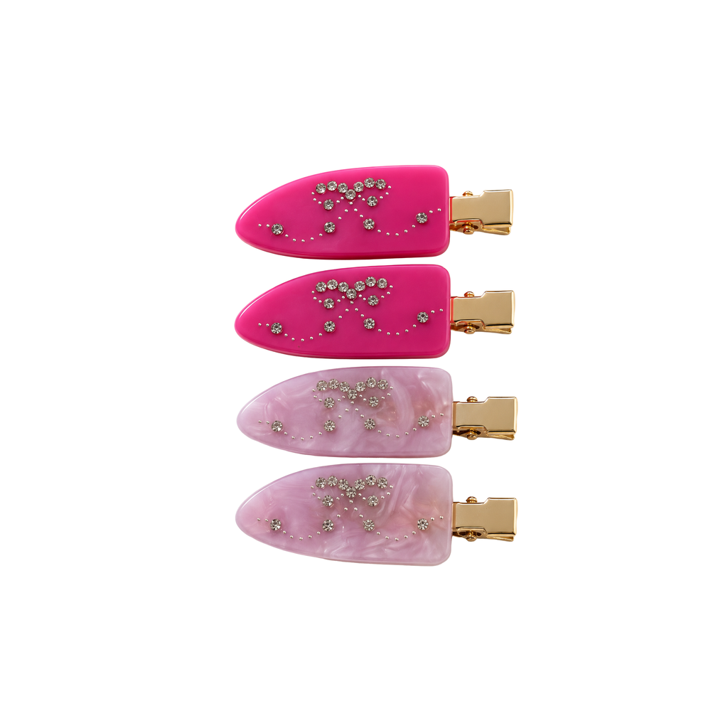 Glossy Ribbon Pens Toka Set (Pembe)